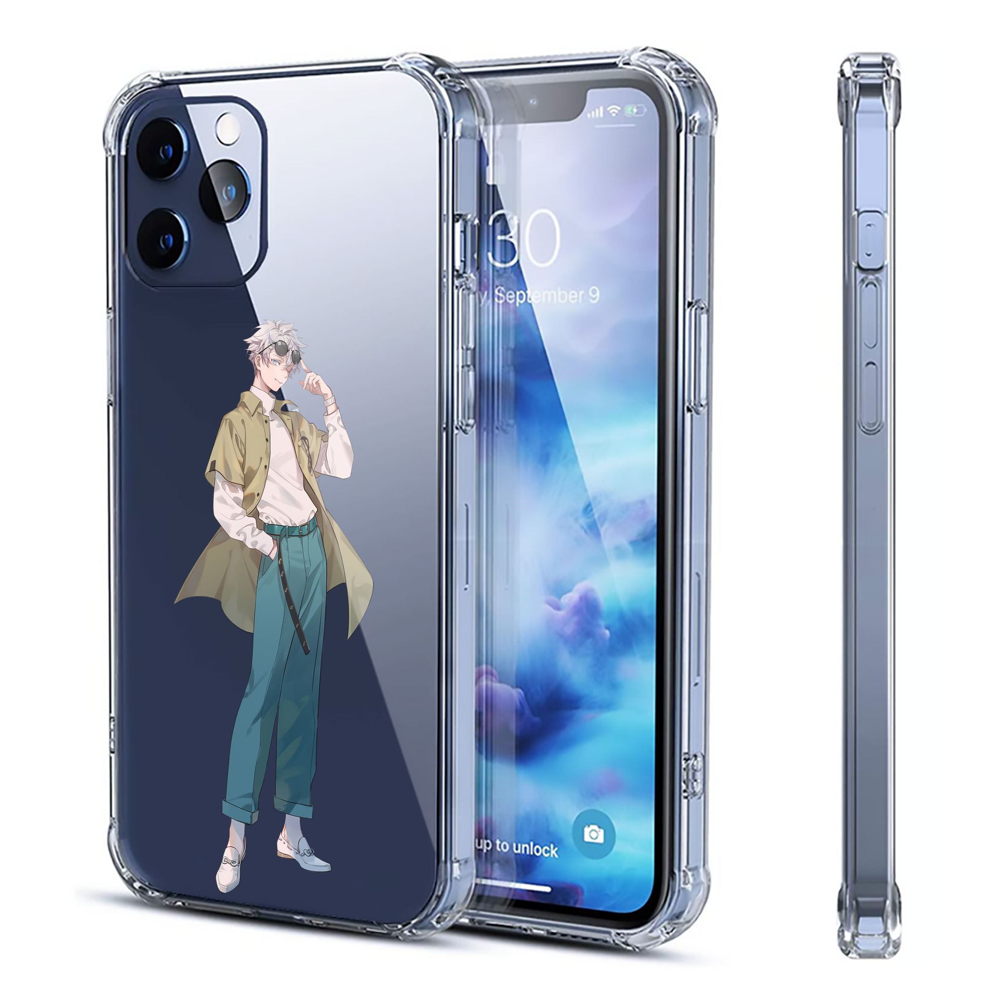 （画像用） 呪術廻戦 Jujutsu Kaisen 【iPhone 12シリーズ対応】透明スマホケース（クリアソフトケース）